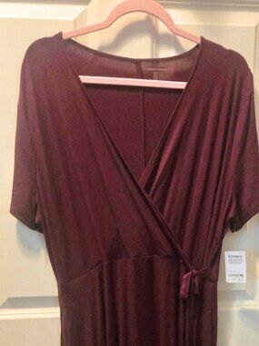 XL New with tags burgundy wrap dress